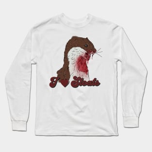 I Love Stoats Long Sleeve T-Shirt